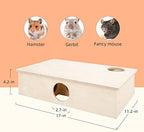Niteangel large 6-room hamster hideout with removable roof lid open