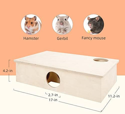 Niteangel Multi-Chamber Hamster House Maze: - Multi-Room Hideouts & Tunnel Exploring Toys for Hamster Gerbils Mice Lemmings (6-Room Large) - Image 3