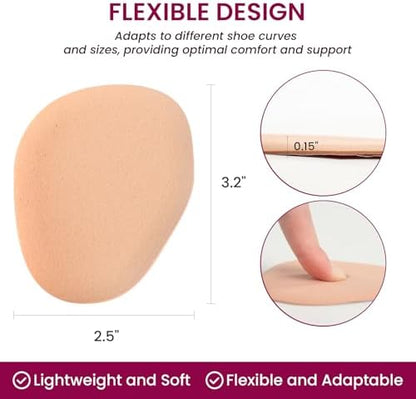 Four pairs of pink Bukihome foot pads displaying the breathable gel texture.