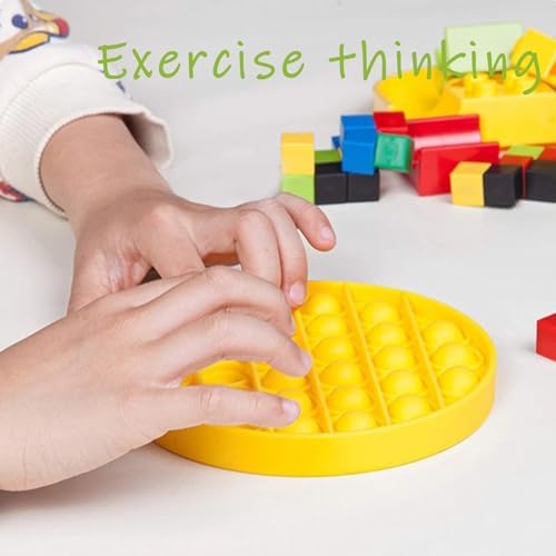Close-up view of the flexible bubbles on the premium silicone sensory relaxation toy.