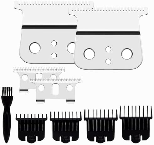Trade-Shop replacement T-blades for Andis trimmers close up