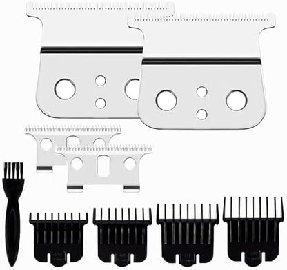 Trade-Shop replacement T-blades for Andis trimmers close up