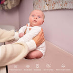 Mi Flor solid pink changing pad sheet texture