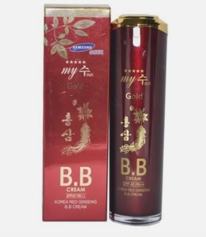 Back view of the 40ml Korean red ginseng beauty balm container showing product details.