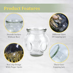 Tenchi glass fire cupping therapy kit close-up of thick-walled glass cups