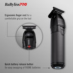 Premium all-metal cordless hair trimmer for men with quick-release battery button