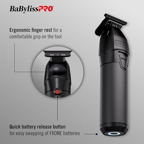 Premium all-metal cordless hair trimmer for men with quick-release battery button