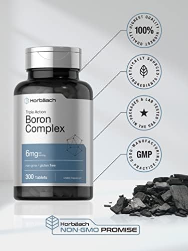 Horbäach bone and joint support formula 300 tablets bottle side view detailing consumer warning labels