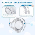 Side profile of the silicone spout highlighting the integrated anti colic air vent