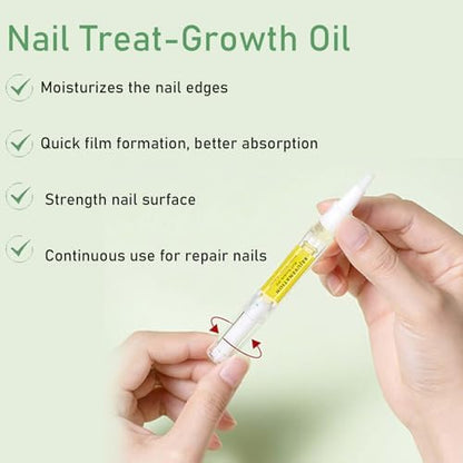 Rejuvenation nail growth oil bottle and brush applicator