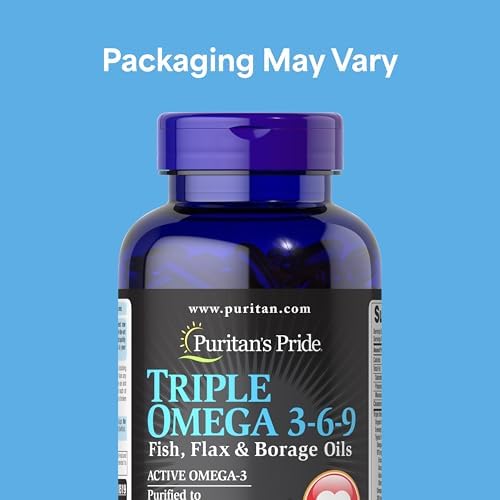 Puritans Pride Triple Omega 3-6-9 softgels label details