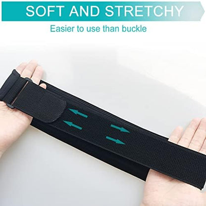 DiaBelt black PD catheter belt laid flat highlighting the lightweight and breathable material textures
