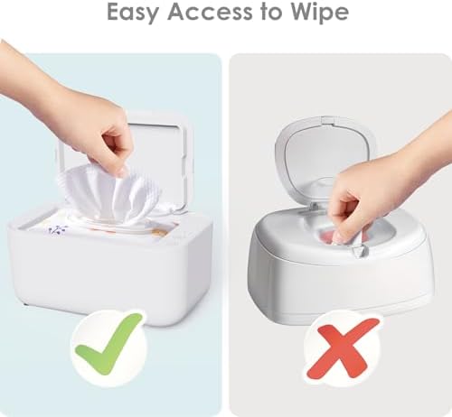Close up of smart temperature controls on baby wipe warmer