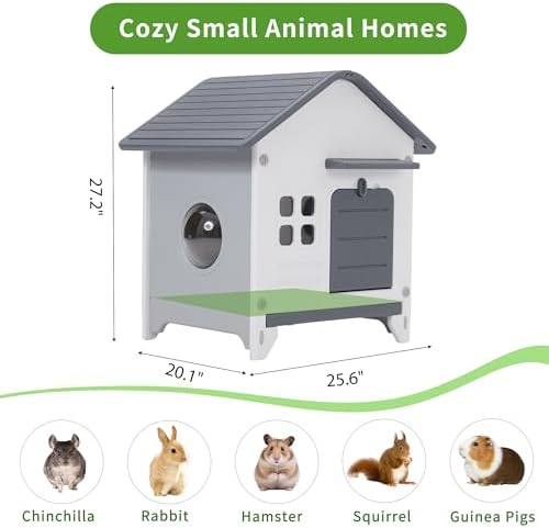 Rockever Plastic Rabbit Cage Outdoor Indoor, Waterproof Rabbit Hutch-Leak-Proof Pull-Out Tray&Chew-Proof, Bunny Cage Guinea Pig Cages, Easy-Clean & Ideal for Small Animal - Image 4