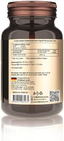 Validus Konjac Glucomannan dietary supplement bottle back label