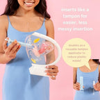 Comparison of medium and large Pixie Menstrual Discs in the bundle set.