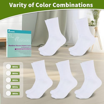 Revosoxs breathable crew socks for foot health and blood circulation support.