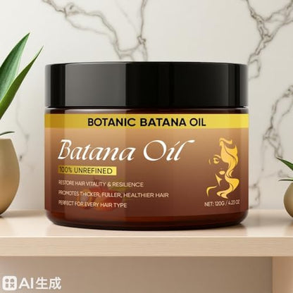 Unrefined batana oil liquid rich in vitamin E and omega nine