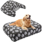 Balapet plush velvet replacement dog bed cover top close up paw print pattern