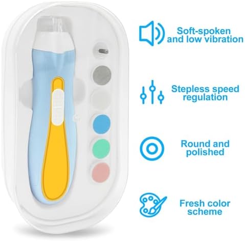 Nevixtal quiet motor bird nail file demonstrating the adjustable speed switch on the handle.