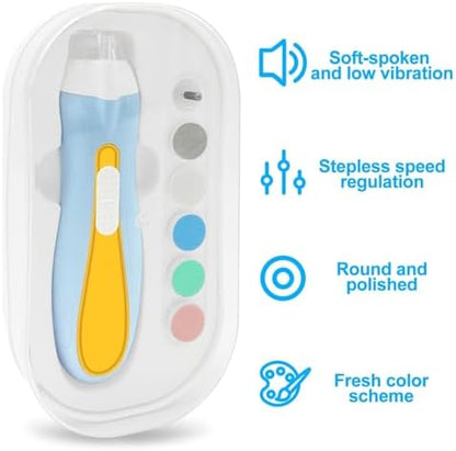 Nevixtal quiet motor bird nail file demonstrating the adjustable speed switch on the handle.