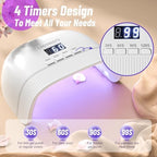 LadyMisty UV nail light plugged in during a manicure session