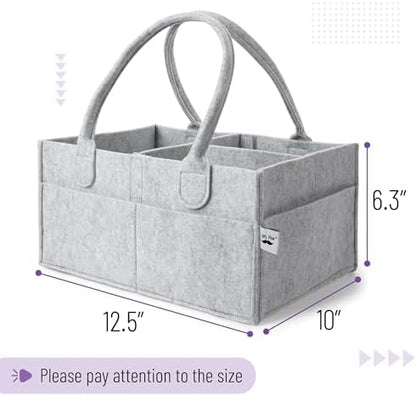 Mr. Pen portable felt diaper organizer showing interior dividers