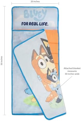 Bluey Kids Nap-Mat Set – Includes Pillow and Plush Blanket – Great for Boys or Girls Napping During Daycare or Preschool - Fits Toddlers and Young Children - Image 3