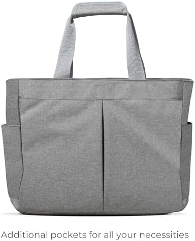 Authentic Spectra grey breast pump carrying bag in use