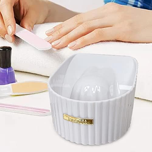 White ceramic nail spa bowl for gel polish removal