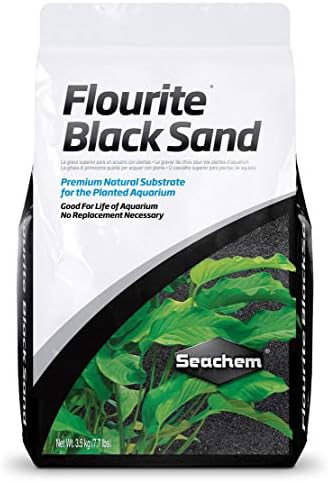 Seachem Fluorite Black Sand texture and grain close up view