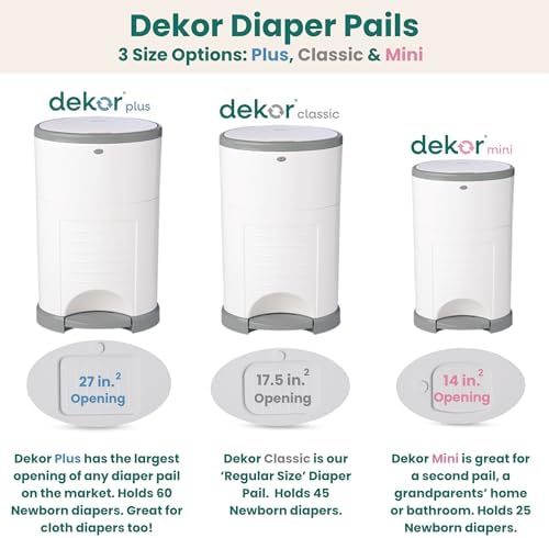 Dekor Eko Classic Diaper Pail refill compartment open