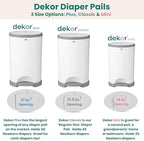 Dekor Eko Mini Diaper Pail lifestyle nursery setting