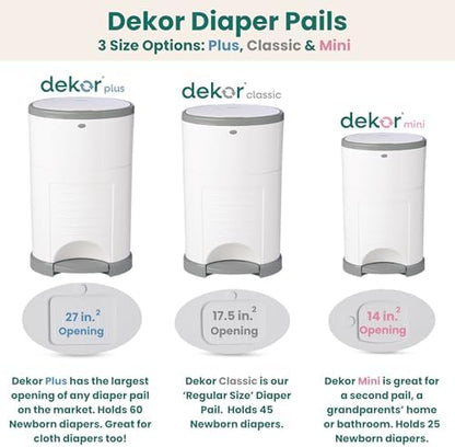 Dekor Eko Mini Diaper Pail side profile in nursery