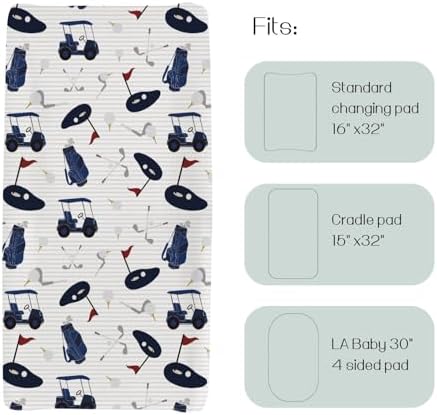 EyMzcod fitted diaper table sheet showing elastic band and pocket depth