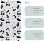 EyMzcod fitted diaper table sheet showing elastic band and pocket depth