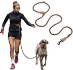 Mile High Life dog leash with genuine leather connection detail