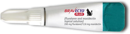Bravecto Plus feline flea and tick medication box side view
