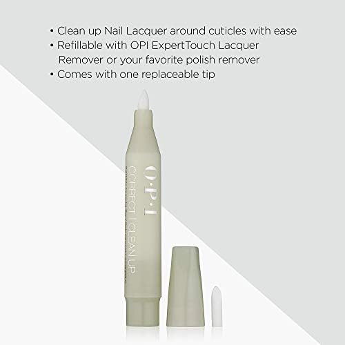 Close up of OPI corrector pen tip cleaning nail cuticle