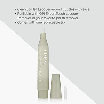 Close up of OPI corrector pen tip cleaning nail cuticle