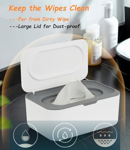 Seposeve wipe holder with open lid showing easy access