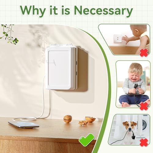 White baby safety plug cover installed on wall socket