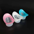 Close up of soft flexible silicone edge on Rosojodg eye wash tool