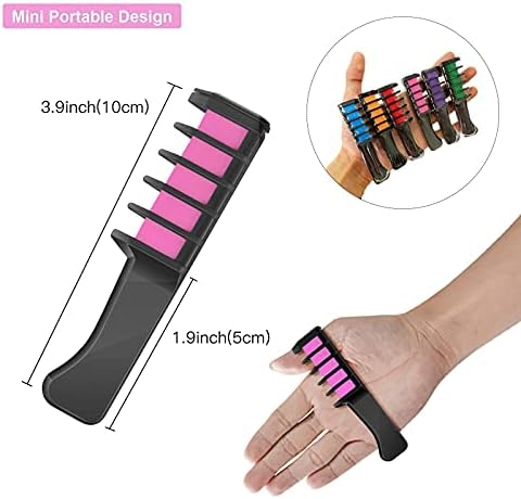 Kid friendly washable hair chalk packaging with color variants