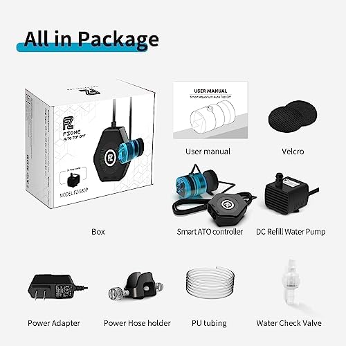 FZONE ATO water pump running inside a reservoir tank showing lift capability