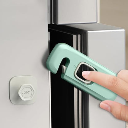 Adhesive backing detail on Qyeswhsr cabinet safety lock
