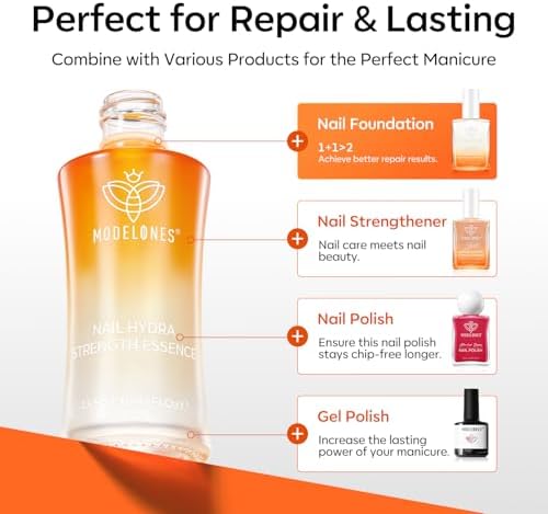 Applying Modelones 13.5 milliliter nail hardener