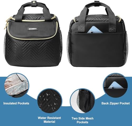 Top down view of Ziozertt travel bag showing organized compartments
