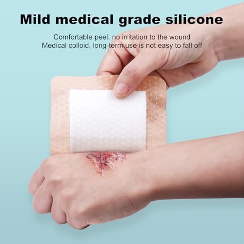 Waterproof backing of the gentle border wound patch demonstrating liquid protection.