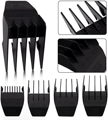 Close up of clipper guard teeth for precise hair trimming
